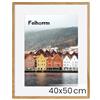 Feihorrm Cornice portafoto in legno massiccio, Cornice portafoto in quercia, Con vetro temperato, Per foto 40x50 cm senza passepartout o foto 29x39 cm con passepartout (Beige, 40x50 cm/ 1x)