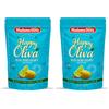Madama Oliva Olive Verdi Giganti Denocciolate 80g, Varietà Halkidiki, Gusto Lime e Pepe Rosa, Lavorazione Sivigliana, Senza Conservanti, Atmosfera Protettiva, Pratiche Bustine Easy Open