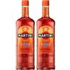 MARTINI Fiero Vermouth Aperitivo, 14,5% ABV, 100cl / 1L, Aperitivo Dolce Infuso con Scorze D'arancia Spagnola Sbucciate a Mano (Confezione da 2)
