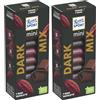 RITTER SPORT Mini Tower Dark Mix, 7 Mini Tavolette Cioccolato Fondente 3 Gusti - Fondente 50%, Fondente Extra 61%, Fondente Extra 70%, Astuccio 116g (Confezione da 2)