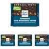 RITTER SPORT Fondente Mandorle Intere, Tavoletta di Cioccolato Fondente Con Mandorle Intere della California, Cacao 100% Certificato Sostenibile, 100g (Confezione da 4)