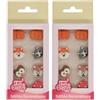 FunCakes Decorazioni di Zucchero Animali della Foresta, Pronto all'uso per decorare torte, perfetto per cupcake, muffin e altro, Edible Decorations Forest Animals - Set/8 (Confezione da 2)