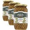 Ponti Capperi all'Aceto di Vino, Contorno Fresco, Piacevole e Gustoso in Barattolo Da 700 G, Capperi Sottaceto Altamente Selezionatida Mangiare Caldi o Freddi (Confezione da 3)