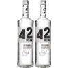 42BELOW Vodka Premium, 40% Vol, 100cL / 1L, a Quadrupla Distillazione, Realizzata in Nuova Zelanda con Acqua di Origine Vulcanica (Confezione da 2)