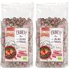 Fior di Loto, Crunchy al cacao con fragole bio, 375g (Confezione da 2)