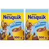 NESQUIK 30% Meno Zuccheri Preparato per Bevanda con Cacao Solubile, Sacchetto 300g (Confezione da 2)