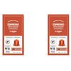 by Amazon Capsule in alluminio di caffè Espresso compatibili con Nespresso, tostatura chiara, 20 unità, Certificato Rainforest Alliance (Confezione da 2)