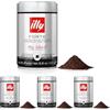 illy, Caffè Macinato per Espresso Tostato FORTE, 100% Arabica con Intenso Aroma di Pan Tostato e un Retrogusto di Cioccolato Fondente, Gusto Deciso, Confezione da 1000g