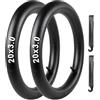 Mineup 2PCS Camera D'aria, 20 X 3,0 Pollici Mountain Bike Elettrica Con Valvola Schrader AV35 Mm Per Fat Bike, Mountain Bike, Bici Elettriche