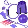 KBIBCK 13 Pezzi Pilates Essentials Kit, Kit Pilates Completo, Fitness Ring per Esercizi Interni della, Set da Pilates Cerchio Pilates con Palla Yoga, Cerchia di Pilates per Allenamenti Casa e Studio