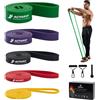 ActivFIT Resistance Bands Set di 5 livelli di resistenza, fasce fitness con ancoraggio, maniglie, custodia protettiva, borsa per il trasporto e istruzioni per l'allenamento, fasce di resistenza per