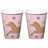 Folat 27502 Decorazione di Compleanno a Cavallo Rosa - Biecchieri - Happy Horses - 250 ml - 8 pezzi - Stoviglie per Feste a Tema Cavallo (Confezione da 2)
