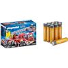 PLAYMOBIL Autopompa VF, scala/luci/suoni, 5+ anni, 9463, & Batterie AAA Alcaline Amazon Basics 12 pz, 10 anni