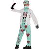 FIESTAS GUIRCA Costume da Dottor Zombie Scheletro - Medico Chirurgo Insanguinato - Costume Halloween Bambino 3-4 Anni