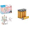 PLAYMOBIL Castello Arcobaleno, luci/accessori, 4+ anni, & Batterie AAA Alcaline Amazon Basics 12 pz, 10 anni