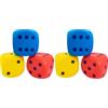 Idena 40227-Cubo morbido in blu, giallo e rosso (selezione non possibile), grande cubo di schiuma di circa 15 cm per un gioco vario e divertente, Colore Blue, Red, Yellow, 40227 (Confezione da 2)