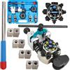 SEEKSELF Set di attrezzi per tubi del freno, 45 & 37 gradi, Single Bubble Flares, 3/16 1/4 5/16 3/8 4,75 mm, tubo in acciaio rame e metallo, set di attrezzi professionali