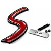 YaaGoo Per Mini Cooper Grill Emblema anteriore in lega di zinco, accessorio decorativo per Mini One Cooper S JCW Clubman Countryman Cabrio, nero opaco
