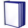 Leviatan Sistema da Parete con Pannelli A4 - Set da 10 Portadocumenti - Supporto da Parete in Metallo Salvaspazio - Per Ufficio, Magazzino e Produzione - Blu