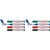 Edding e-663/4 S Set di 8 pennarelli a punta smussata per lavagna 1 A 5 mm nero/rosso/blu/verde