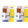Avery J8163-25 Etichette adesive bianche Quick Dry, 99.1x38.1mm, 14 etichette per foglio, confezioni da 25 Fogli, stampanti inkjet (Confezione da 2)