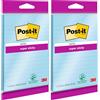 Post-it Super Sticky Notes blu Nettuno a righe 1 blocchetto 102 mm x 152 mm (Confezione da 2)
