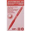 Uni-Ball Uniball Jetstream - Penna a sfera retrattile, 0,7 mm, colore: rosso