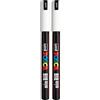 Posca Uni-Ball 181701 - Marcatore punta calibrata, bianco (Confezione da 2)