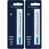 Waterman ricarica per penna roller | punta fine con inchiostro blu | 1 pezzo (Confezione da 2)