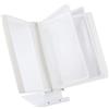 Leviatan Sistema da Tavolo con Pannelli A4 - Set da 10 Portadocumenti - Base in Metallo Stabile - Display Informazioni per Ufficio, Officina e Reception - Bianco