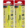 Kores - High Liner Plus: Evidenziatore a Penna Giallo Fluorescente, Punta a Scalpello con Inchiostro a Base d'Acqua, Ideali per la Scuola e per l'Ufficio, Confezione da 2