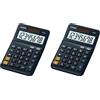 CASIO - Calcolatrice da tavolo MS-8E, 8 cifre, funzione di conversione valute (Euro) e tasto correzione ultima cifra. Alimentazione combinata (Confezione da 2)
