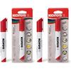 Kores - K-Marker XW1: Pennarello Rosso a Punta Rotonda per Lavagna Bianca, Inchiostro Pulibile a Secco e Inodore, Ideale per la Scuola e l'Ufficio, Confezione da 2