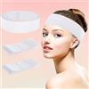 Siganorpy 50 fasce elastiche usa e getta per il viso, con nastro magico regolabile, fascia elastica morbida per la cura della pelle, fascia essenziale con comoda chiusura (bianco)