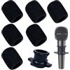 HO-SFSM 6 Pezzi Copertura per Microfono, Spugna Microfono, Filtri Antipop per microfoni a mano, Copertura Mic per KTV, Spettacoli Teatrali, Interviste, e Attività All'Aperto