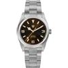 watchdives WD1016 VH31 Orologio al Quarzo, Orologi da Uomo Quadrante da 37 mm Orologio da Polso in Acciaio Inossidabile Luminoso Impermeabile 100 M