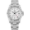 watchdives GMT WD16570 - Orologio subacqueo da uomo, con due fusi orari, NH34, in vetro zaffiro, impermeabile, 100 m, V2 quadrante bianco/lancetta rossa, Bracciale