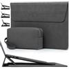 HYZUO 13,3-14 Pollici Borsa Custodia PC Portatile con Supporto Regolabile per Macbook Pro 14 M5/M4/M3/M2/M1 Pro/Max A3426 A3427 2026-2021, Macbook Air/Pro 13,3, 13,8-13,5 Surface Laptop, Grigio spazio