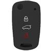 SALPIE Guscio Portachiavi Accessori Ricambi Cover Copri Chiave Telecomando Auto 3 Tasti Compatibile Con Hyundai I20 - I30 - IX20 - IX35 - Elantra (Black, COVER)