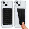 Knrlqim 2 Ventosa per Telefono,Ventose in silicone supporto quadrato, Compatibile con Tutti i Modelli,Porta Smartphone Antiscivolo per Selfie e Video,Hands-Free, Accessori Telefono(Nero)