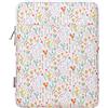 Dadanism 9-11 Custodia Protettiva Sacchetto per iPad (A16) 11, iPad Air 11 M4/M3, iPad Pro 11 M5/M4, iPad 10a Gen 10,9, iPad 9/8/7a Gen 10,2, Galaxy Tab A11+ 11, Tab M11 11, Fiore Bianco