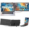 siaviala 14" Monitor Portatile, Schermo Portatile 1920x1080 FHD, Doppio Schermo Pc Portatile Per Laptops 13-17.3, Supporto USB-C/HDMI, Plug & Play per Mac/Android/Chrome Windows/Mac/Android/Ps5