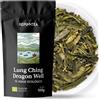 REPLANTEA Cuidamos tu Naturaleza REPLANTEA Tè Verde Lung Ching Dragon Well Biologico 100g - Autentico Tè Cinese Longjing a Foglia Piatta - Gusto Dolce e Tostato - Tè Sfuso Premium Naturale