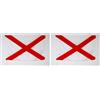 AZ FLAG BANDIERA COMMISSARIO DI PISTA BIANCA CON CROCE DI SAN GIORGIO ROSSA 90x60cm - BANDIERA COMPETIZIONI AUTOMOBILISTICHE 60 x 90 cm foro per asta - AZ FLAG (Confezione da 2)