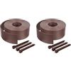 VOUNOT® Bordo Giardino Flessibile, Bordi Aiuole PE Bordura per Prato con Picchetti di Fissaggio, Lunghezza 20m Altezza 8cm Spessore 3mm, Marrone (Confezione da 2)