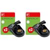 SWISSINNO Trappola per Topi SuperCat - 2 Trappole Riutilizzabili - Professionale con Esca Integrata al Burro di Arachidi - Trappola a Scatto Meccanica Potente per Uso Interno ed Esterno