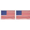 AZ FLAG Bandiera Stati Uniti 45x30 cm - Bandierina Americana - Usa 30 x 45 cm Cordicelle (Confezione da 2)