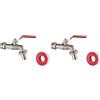 Ibergrif M22202 - Rubinetto Giardino, Valvola di Sfogo a Sfera, Ottone, Marrone, g3/4 (Confezione da 2)