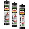 Pattex Sigillante Silicone Neutro, Pattex Fusion XLT, per il Contatto Indiretto con gli Alimenti e per la Resistenza ad Agenti Chimici Disinfettanti, Sigillante Bianco, Cartuccia da 300 ml