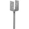 Connex Supporto per pali 81 x 60 x 100 x 200 x 4 mm/diametro 16 mm, a forma di U, materiale: zincato a caldo, 1 pezzo, HV4206 (Confezione da 6)